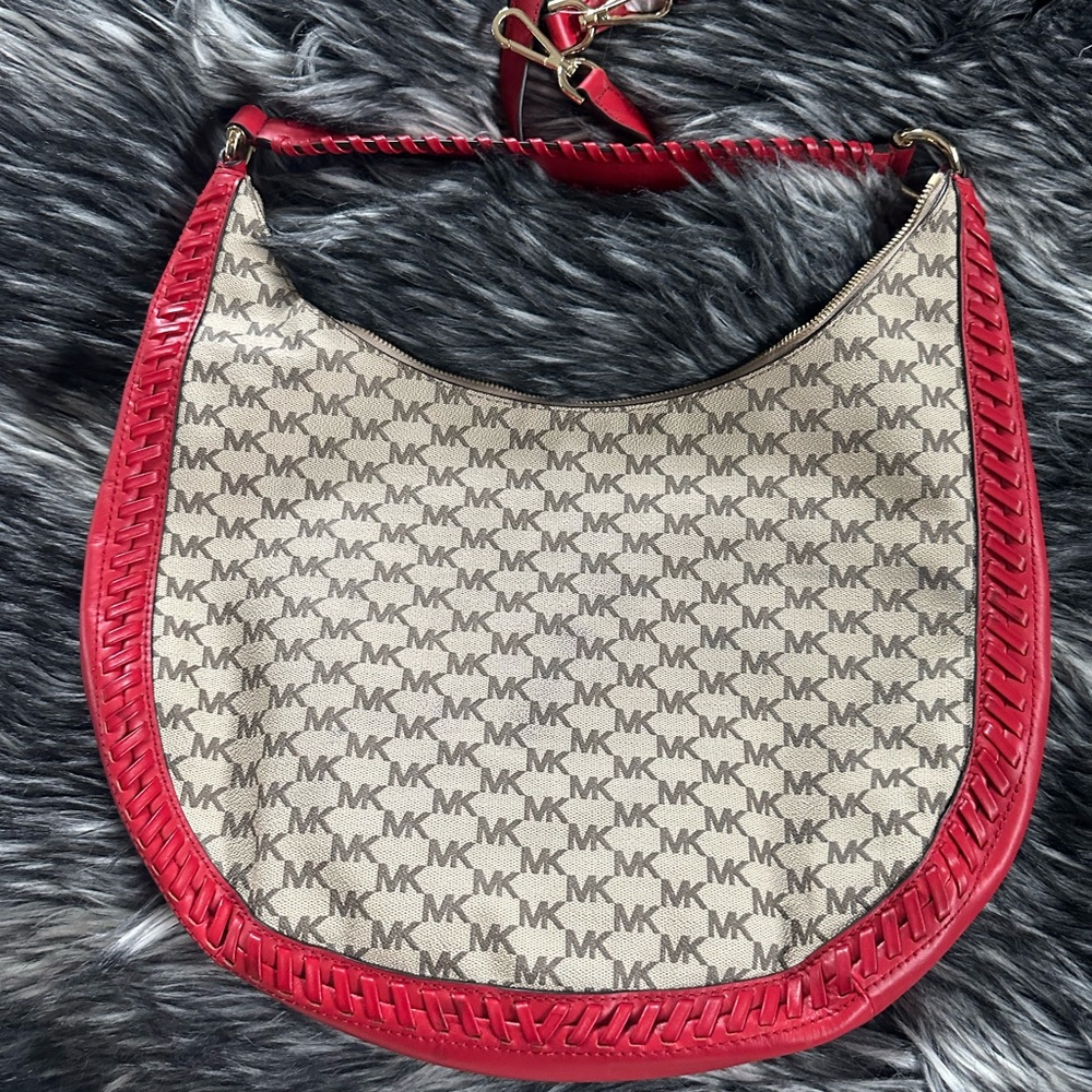 Michael Kors Red and Cream Women's Bag